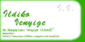 ildiko venyige business card